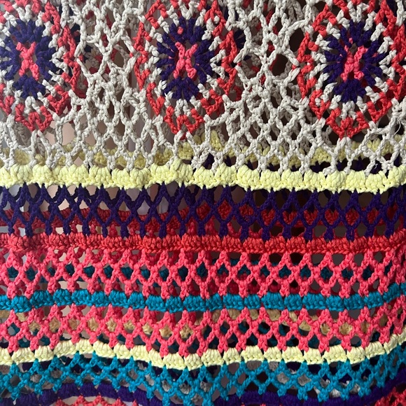 Chelsea & Violet Womens Crochet Knit Top Sweater Size M Retro 90s Vibe Y2K - Picture 4 of 5